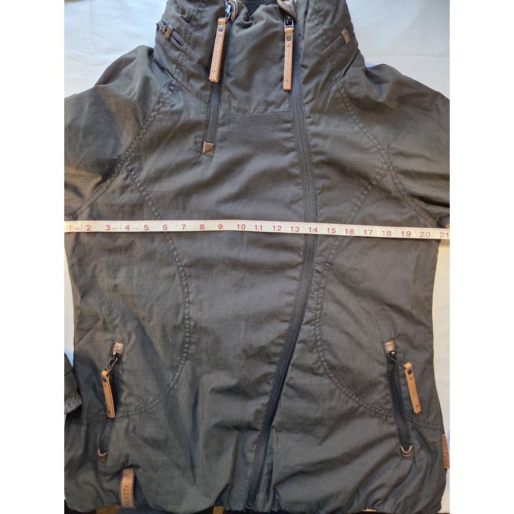 Naketano Brave New World Women's Windbreaker Size Large Black Cotton Blend - Picture 3 of 7